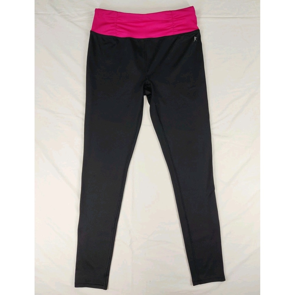 Danskin Now Womens Black & Pink‎ Activewear Leggings Yoga Pants Size S/CH (4-6)